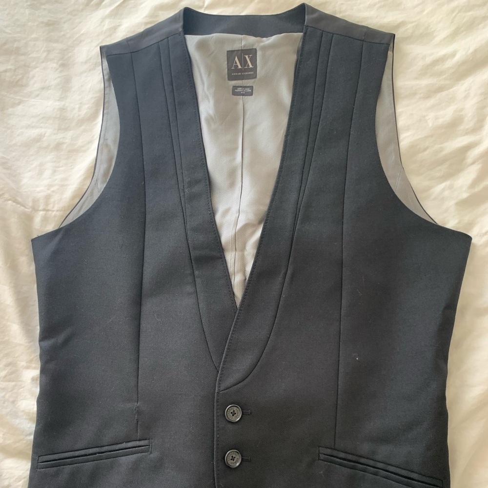Armani exchange men’s wool tuxedo vest